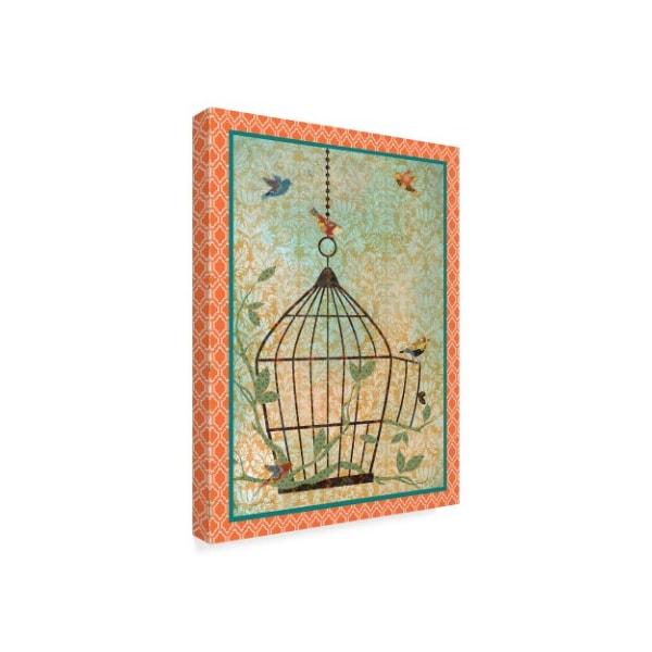 Jean Plout 'Bird Cage Escape' Canvas Art,35x47